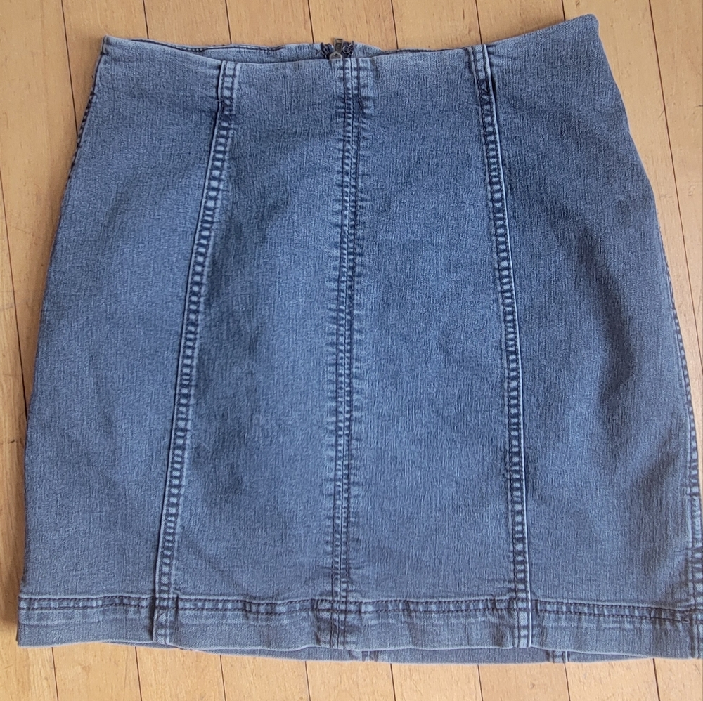 Free People Sz 6 High Rise Denim Mini Skirt